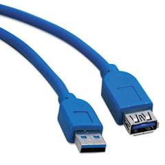 Tripp Lite USB 3.0 SuperSpeed Extension Cable (A-A M/F), 10 ft., Blue (U324010)