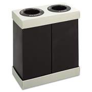 Safco At-Your-Disposal Recycling Center, Polyethylene, Two 56 gal Bins, Black (9794BL)