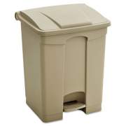 Safco Large Capacity Plastic Step-On Receptacle, 17 gal, Tan (9922TN)