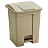 Large Capacity Plastic Step-On Receptacle, 17 gal, Plastic, Tan (9922TN)