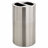 Dual Recycling Receptacle, 30 gal, Steel, Stainless Steel (9931SS)
