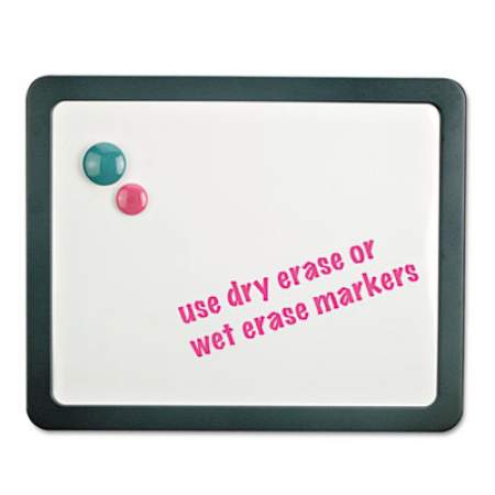 Universal Recycled Cubicle Dry Erase Board, 15 7/8 x 12 7/8, Charcoal, with Three Magnets (08165)