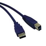 Tripp Lite USB 3.0 SuperSpeed Device Cable (A-B M/M), 15 ft., Blue (U322015)