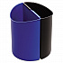 Desk-Side Recycling Receptacle, 7 gal, Plastic, Black/Blue (9928BB)
