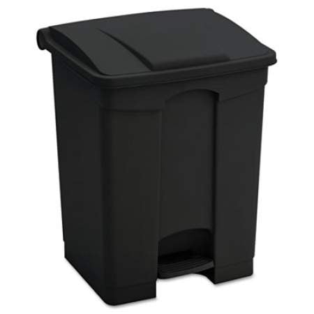 Safco Large Capacity Plastic Step-On Receptacle, 23 gal, Black (9923BL)