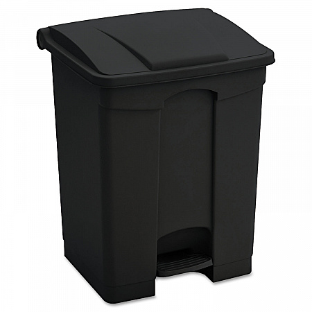 Large Capacity Plastic Step-On Receptacle, 23 gal, Plastic, Black (9923BL)