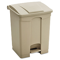 Large Capacity Plastic Step-On Receptacle, 23 gal, Plastic, Tan (9923TN)