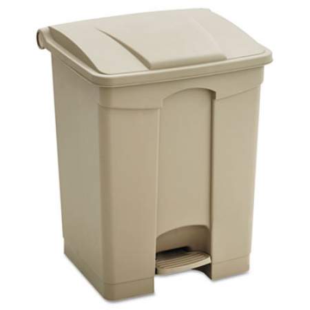Safco Large Capacity Plastic Step-On Receptacle, 23 gal, Tan (9923TN)
