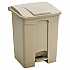 Large Capacity Plastic Step-On Receptacle, 23 gal, Plastic, Tan (9923TN)