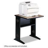 Safco Fax/Printer Stand w/Reversible Top, 23.5w x 28d x 30h, Medium Oak/Black (1934)