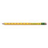 Ticonderoga Groove Pencils, HB (#2), Black Lead, Yellow Barrel, 10/Pack (13058)