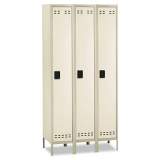 Safco Single-Tier, Three-Column Locker, 36w x 18d x 78h, Two-Tone Tan (5525TN)