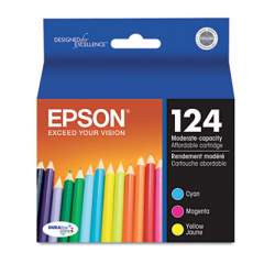 Epson T124520-S (124) DURABrite Ultra Ink, Cyan/Magenta/Yellow