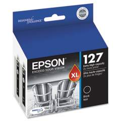Epson T127120-D2 (127) DURABrite Ultra Extra High-Yield Ink, Black, 2/Pack