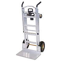 3-in-1 Convertible Hand Truck, 800 lb to 1,000 lb Capacity, 21.06 x 21.85 x 48.03, Aluminum (12312ABL1E)
