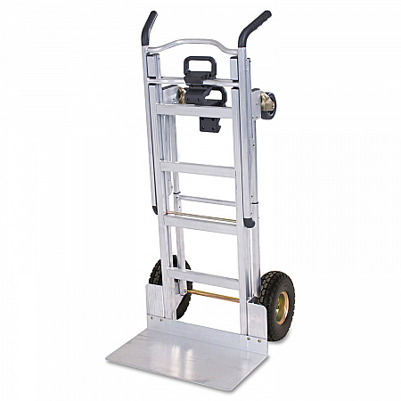 3-in-1 Convertible Hand Truck, 800 lb to 1,000 lb Capacity, 21.06 x 21.85 x 48.03, Aluminum (12312ABL1E)