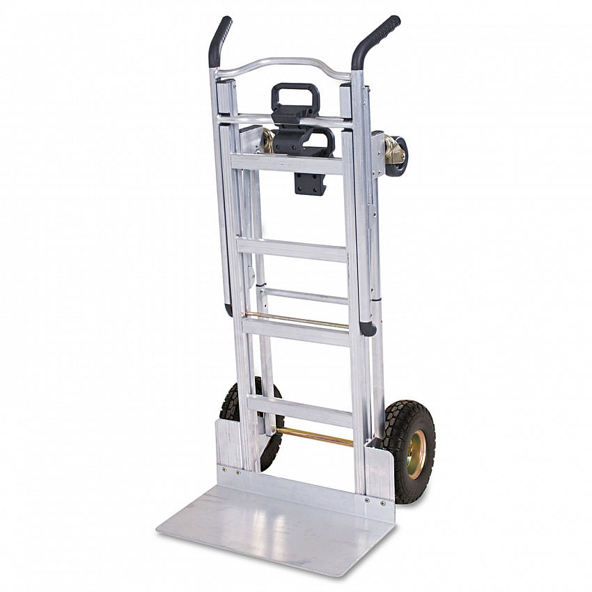 3-in-1 Convertible Hand Truck, 800 lb to 1,000 lb Capacity, 21.06 x 21.85 x 48.03, Aluminum (12312ABL1E)