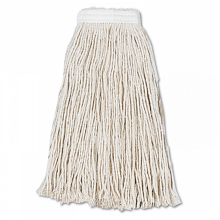 Cut-End Wet Mop Head, Cotton, #16, White, 12/Carton (2016CCT)