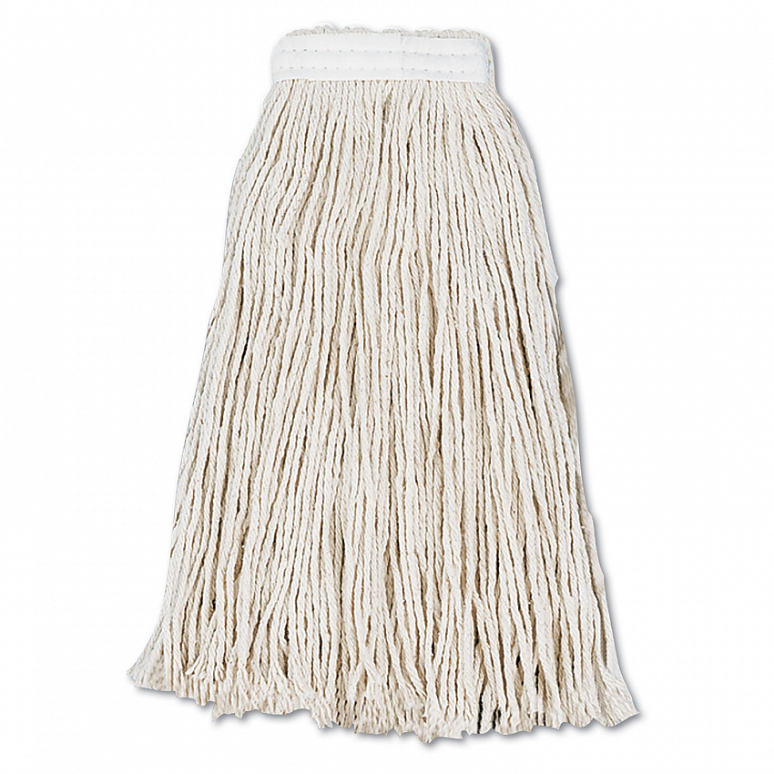 Cut-End Wet Mop Head, Cotton, #16, White, 12/Carton (2016CCT)