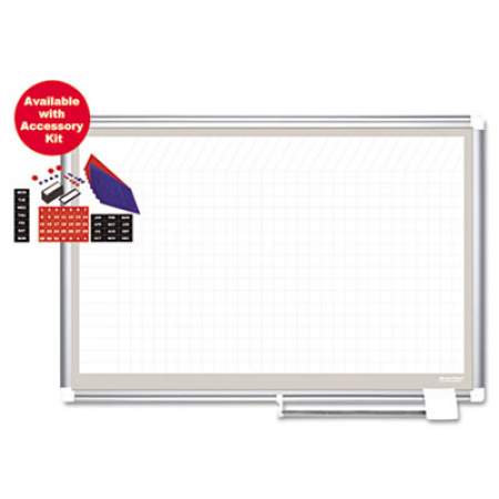 MasterVision All Purpose Magnetic Planning Board, 1 sq/in Grid, 48 x 36, Aluminum Frame (CR0832830A)