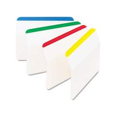 Post-it Tabs 2" Angled Tabs, Lined, 1/5-Cut Tabs, Assorted Primary Colors, 2" Wide, 24/Pack (686A1)