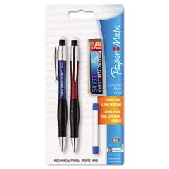 Paper Mate ComfortMate Ultra Pencil Starter Set, 0.7 mm, HB (#2.5), Black Lead, Assorted Barrel Colors, 2/Pack (1738796)