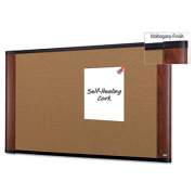 3M Cork Bulletin Board, 48 x 36, Aluminum Frame w/Mahogany Wood Grained Finish (C4836MY)