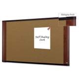 3M Cork Bulletin Board, 36 x 24, Aluminum Frame w/Mahogany Wood Grained Finish (C3624MY)