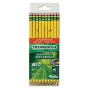 Ticonderoga Pre-Sharpened Pencil, HB (#2), Black Lead, Yellow Barrel, 30/Pack (13830)