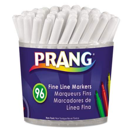 Prang Fine Line Markers, Fine Bullet Tip, Assorted Colors, 96/Set (80796)