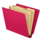 Pendaflex Colored Pressboard End Tab Classification Folders, 2 Dividers, Letter Size, Red, 10/Box (23216)