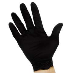 Impact Proguard Disposable Nitrile Gloves, Powder-Free, Black, Medium, 100/box (8642M)