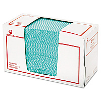 Wet Wipes, 14 x 21, White/Green, 100 Towels/Pack, 9/Carton (8312)