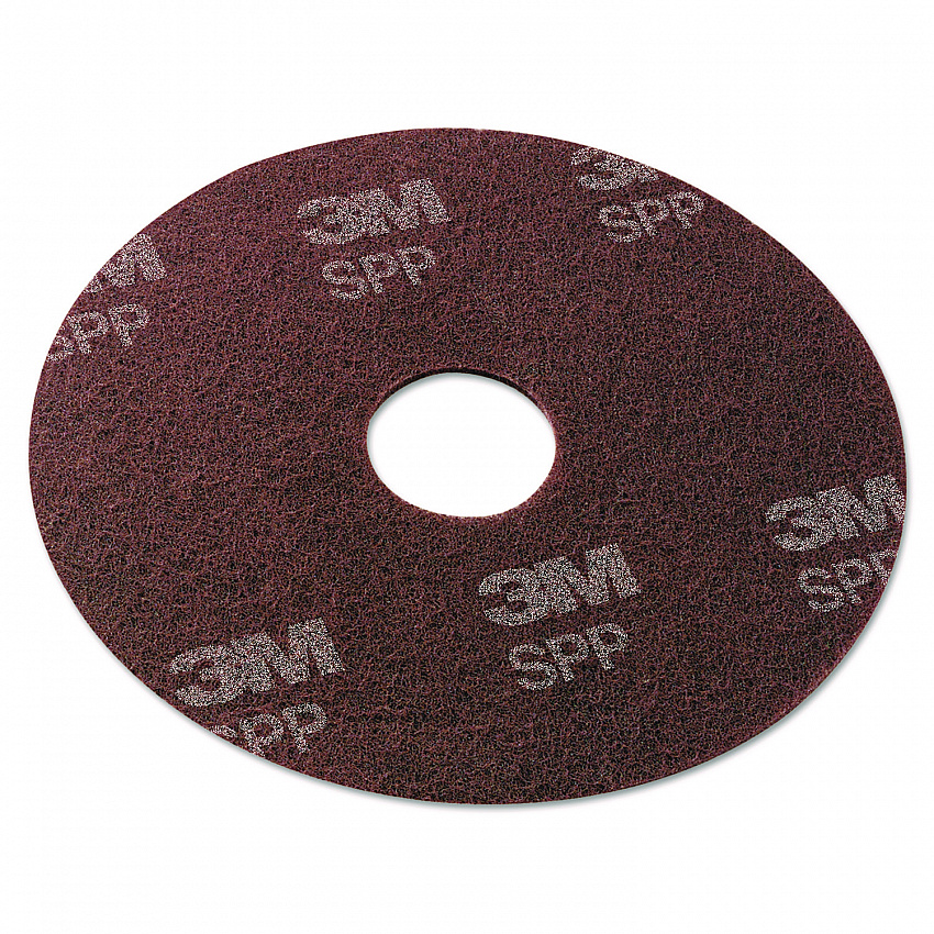 Surface Preparation Pad, 18" Diameter, Maroon, 10/Carton (SPP18)