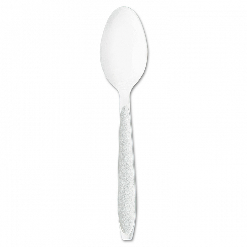 Impress Heavyweight Full-Length Polystyrene Cutlery, Spoon, Plastic, White, 1,000/Carton (HSWT0007)
