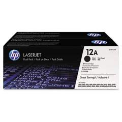 HP 12A, (Q2612D) 2-Pack Black Original LaserJet Toner Cartridges
