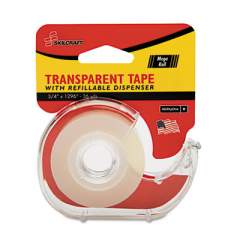 AbilityOne 7520015167576 SKILCRAFT Tape with Dispenser, 1" Core, 0.75" x 36 yds, Glossy Clear