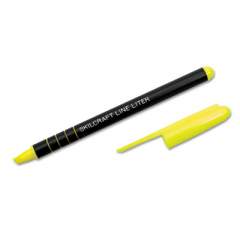 AbilityOne 7520014512272 SKILCRAFT Line Liter Highlighter, Fluorescent Yellow Ink, Chisel Tip, Black/Yellow Barrel, Dozen