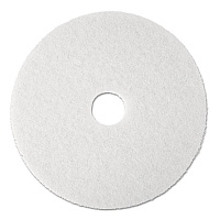 Low-Speed Super Polishing Floor Pads 4100, 19" Diameter, White, 5/Carton (08483)