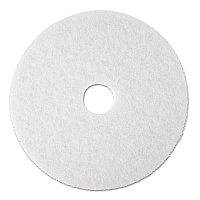 Low-Speed Super Polishing Floor Pads 4100, 20" Diameter, White, 5/Carton (08484)