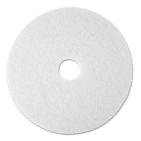 Low-Speed Super Polishing Floor Pads 4100, 17" Diameter, White, 5/Carton (08481)