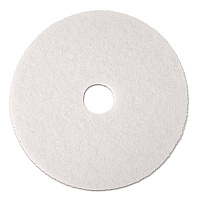 Low-Speed Super Polishing Floor Pads 4100, 13" Diameter, White, 5/Carton (08477)