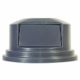 Round BRUTE Dome Top Lid for 55 gal Waste Containers, 27.25" Diameter, Gray (265788GY)
