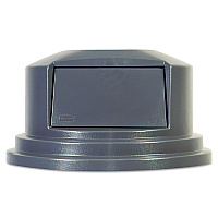 Round BRUTE Dome Top Lid for 55 gal Waste Containers, 27.25" Diameter, Gray (265788GY)