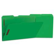 Universal Deluxe Reinforced Top Tab Folders with Two Fasteners, 1/3-Cut Tabs, Legal Size, Green, 50/Box (13526)