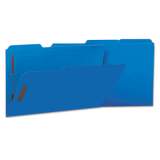 Universal Deluxe Reinforced Top Tab Folders with Two Fasteners, 1/3-Cut Tabs, Legal Size, Blue, 50/Box (13525)