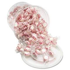 Office Snax Starlight Mints, Peppermint Hard Candy, Individual Wrapped, 2 lb Resealable Tub (70019)