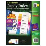 Avery Customizable Table of Contents Ready Index Dividers with Multicolor Tabs, 8-Tab, 1 to 8, 11 x 8.5, White, 3 Sets (11081)