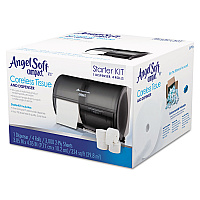 Compact Tissue Dispenser and Angel Soft ps Tissue Start Kit, 10.13 x 6.75 x 7.13, Translucent Smoke (5679500)