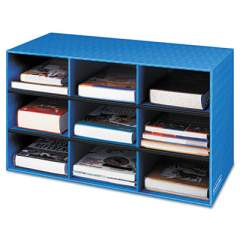 Bankers Box Classroom Literature Sorter, 9 Compartments, 28 1/4 x 13 x 16, Blue (3380701)